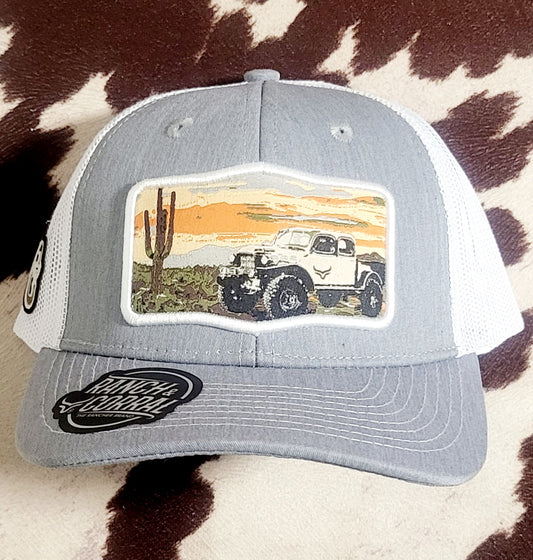 Ranch Corral Gray/White Trucker Style Snapback